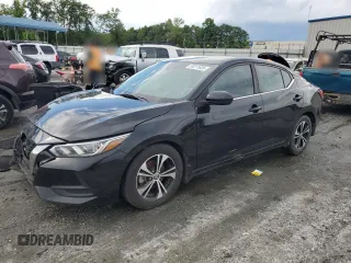 2021 Nissan Sentra SV z VIN 3N1AB8CV9MY228811, wystawiony jako Copart lot #59211625 z przebiegiem 145 099 mil mil oraz Czysty tytuł • Clean title. Historia ofert i sprzedaży dostępna na DreamBid. Obrazek 1.