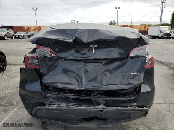2023 Tesla Model Y Long Range with VIN 7SAYGDEE3PF646125, listed as a Copart auction lot 53510775 with 45,019 mi miles and Salvage Title. Bid and sale history available at carsss.com. Image 6.