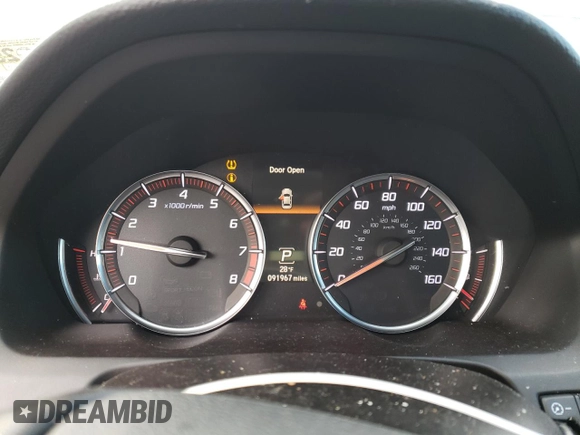 2020 Acura TLX w/A-Spec Pkg with VIN 19UUB1F61LA003177, listed as a Copart auction lot 85491164 with 91,967 mi miles and Salvage Title. Bid and sale history available at carsss.com. Image 9.