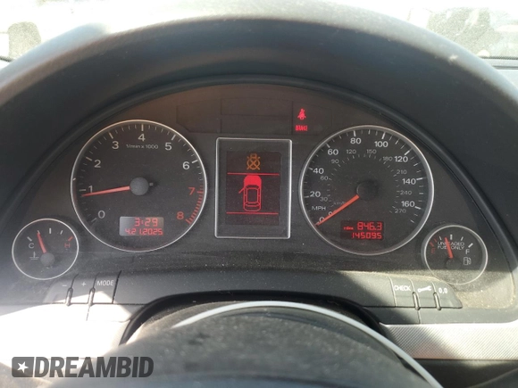 2008 Audi A4 2.0T with VIN WAUAF78E38A102570, listed as a Copart auction lot 53910215 with 145,095 mi miles and Salvage title. Bid and sale history available at DreamBid. Image 9.