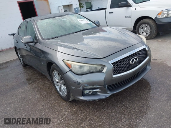 2014 Infiniti Q50 Sport with VIN JN1BV7AR5EM700230, listed as a IAAI auction lot 42445133 with 195,055 mi miles and . Bid and sale history available at DreamBid. Image 6.