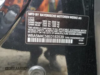 2014 BMW 5 Series 535i Gran Turismo xDrive z VIN WBA5M4C58ED183539, wystawiony jako Copart lot #56337875 z przebiegiem 203 920 mil mil oraz Szkoda całkowita • Salvage title. Historia ofert i sprzedaży dostępna na DreamBid. Obrazek 13.
