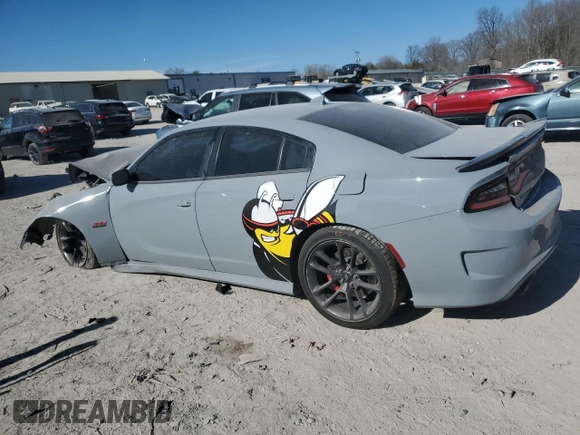 2022 Dodge Charger Scat Pack with VIN 2C3CDXGJ5NH161802, listed as a Copart auction lot 54876795 with 52,837 mi miles and Salvage Title. Bid and sale history available at carsss.com. Image 2.