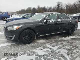 2017 Genesis G90 5.0L Ultimate with VIN KMHG54JH9HU026382, listed as a Copart auction lot 41832495 with 118,101 mi miles and Salvage Title. Bid and sale history available at carsss.com. Image 1.