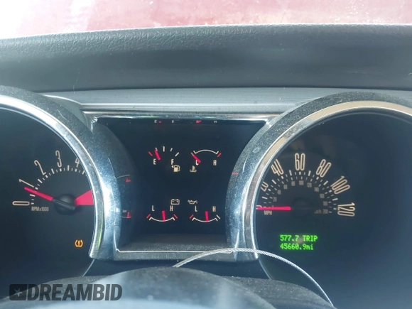2008 Ford Mustang Deluxe with VIN 1ZVHT80N185124424, listed as a IAAI auction lot 42216870 with 45,660 mi miles and . Bid and sale history available at DreamBid. Image 7.