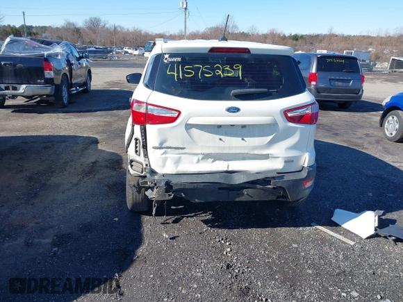 2020 Ford EcoSport S with VIN MAJ3S2FE7LC369923, listed as a IAAI auction lot 41575239 with 74,004 mi miles. Bid and sale history available at carsss.com. Image 6.