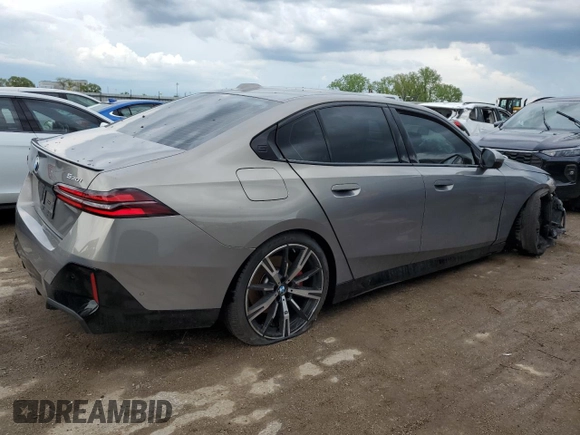 2024 BMW 5 Series 530i xDrive with VIN WBA53FJ02RCR14127, listed as a Copart auction lot 52926874 with 0 mi miles and Salvage Title. Bid and sale history available at carsss.com. Image 3.