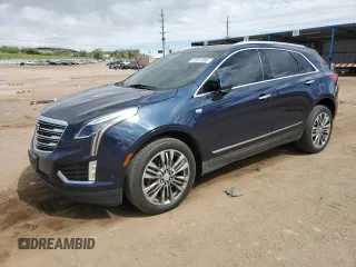 2017 Cadillac XT5 Premium Luxury AWD with VIN 1GYKNERSXHZ295850, listed as a Copart auction lot 57327055 with 74,818 mi miles and Salvage title. Bid and sale history available at DreamBid. Image 1.