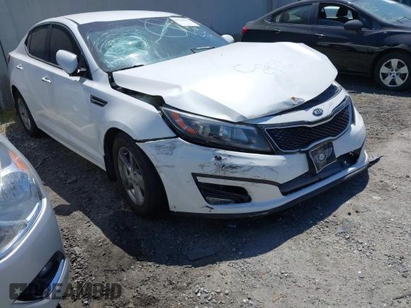 2015 Kia Optima LX with VIN KNAGM4A78F5592763, listed as a IAAI auction lot 41798622 with 165,840 mi miles and . Bid and sale history available at DreamBid. Image 1.