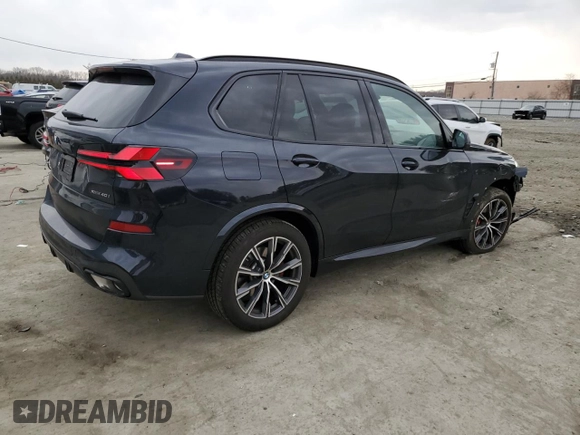 2025 BMW X5 xDrive40i with VIN 5UX23EU04S9W53256, listed as a Copart auction lot 46929635 with 0 mi miles and Salvage Title. Bid and sale history available at carsss.com. Image 3.