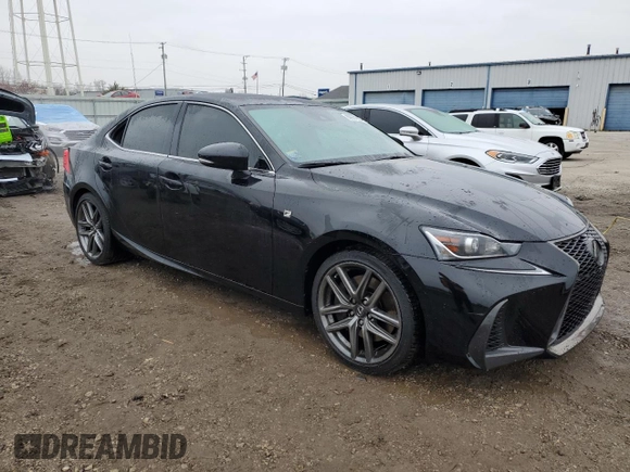 2017 Lexus IS 350 with VIN JTHCE1D22H5013734, listed as a Copart auction lot 80974524 with 89,820 mi miles and Salvage title. Bid and sale history available at DreamBid. Image 4.