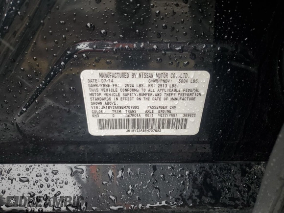 2014 Infiniti Q50 Premium with VIN JN1BV7AR9EM707892, listed as a Copart auction lot 63298055 with 144,391 mi miles and Salvage title. Bid and sale history available at DreamBid. Image 13.