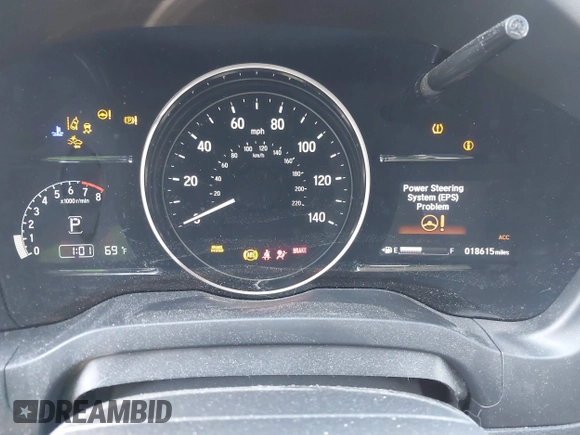 2020 Honda HR-V EX with VIN 3CZRU6H5XLM702577, listed as a IAAI auction lot 40836982 with 18,615 mi miles. Bid and sale history available at carsss.com. Image 7.
