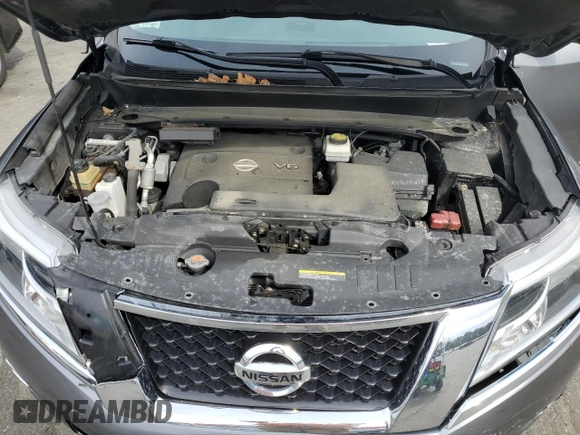 2015 Nissan Pathfinder S z VIN 5N1AR2MM0FC716225, wystawiony jako Copart lot #50805175 z przebiegiem 110 879 mil mil oraz Szkoda całkowita • Salvage title. Historia ofert i sprzedaży dostępna na DreamBid. Obrazek 12.