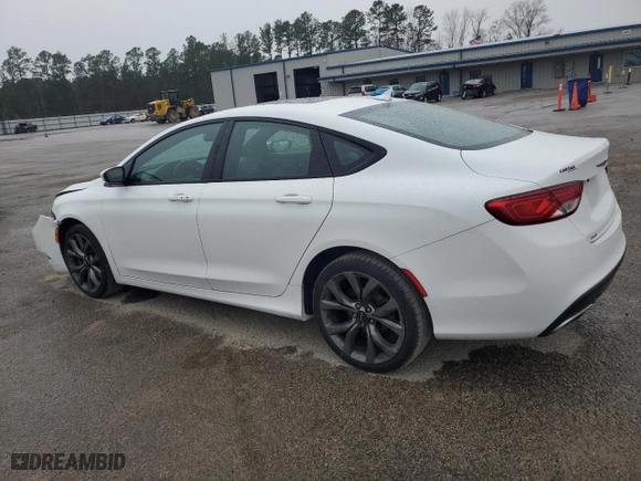2015 Chrysler 200 S with VIN 1C3CCCDG1FN664935, listed as a Copart auction lot 46125455 with 115,293 mi miles and Salvage Title. Bid and sale history available at carsss.com. Image 2.