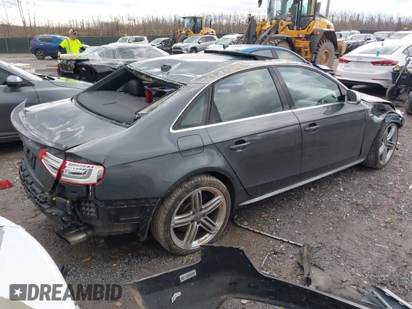 2015 Audi S4 Premium Plus with VIN WAUBGAFLXFA057138, listed as a IAAI auction lot 41191727 with 83,000 mi miles. Bid and sale history available at carsss.com. Image 4.