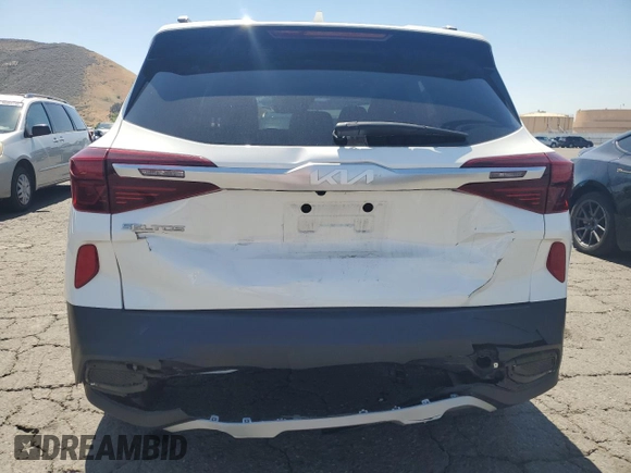2023 Kia Seltos S with VIN KNDEU2AA9P7432889, listed as a Copart auction lot 56250285 with 25,074 mi miles and Salvage title. Bid and sale history available at DreamBid. Image 6.