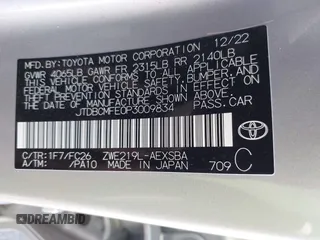 2023 Toyota Corolla Hybrid LE with VIN JTDBCMFE0P3009834, listed as a IAAI auction lot 41776305 with 35,222 mi miles. Bid and sale history available at carsss.com. Image 9.