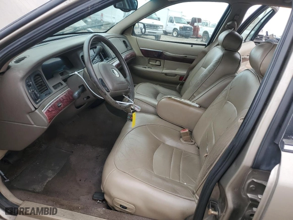 2001 Mercury Grand Marquis LS with VIN 2MEFM75W91X657949, listed as a Copart auction lot 87427734 with 142,561 mi miles and Salvage Title. Bid and sale history available at carsss.com. Image 7.