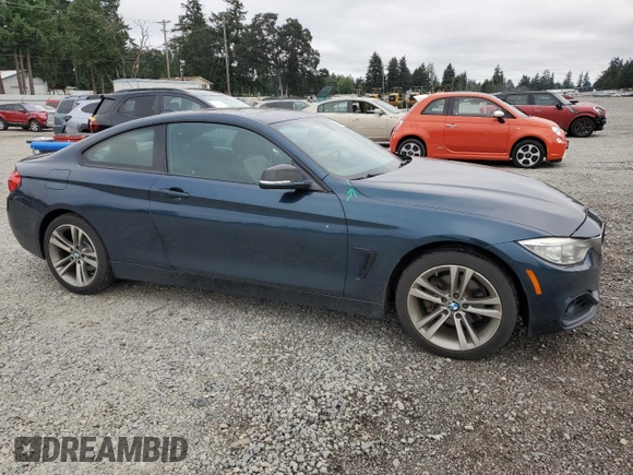 2014 BMW 4 Series 428i xDrive with VIN WBA3N9C55EF721832, listed as a Copart auction lot 62958455 with 118,168 mi miles and Salvage title. Bid and sale history available at DreamBid. Image 4.