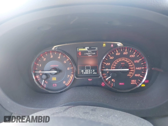 2016 Subaru WRX с VIN JF1VA1B62G9805875, выставлен на аукционе IAAI как лот 41748389 с пробегом 138 631 миль миль и . История ставок и продаж доступна на DreamBid. Изображение 7.