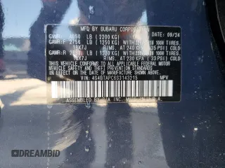 2025 Subaru Outback Touring с VIN 4S4BTAPC6S3143215, выставлен на аукционе Copart как лот 53285545 с пробегом 4 733 миль миль и На запчасти • Non repairable. История ставок и продаж доступна на DreamBid. Изображение 13.