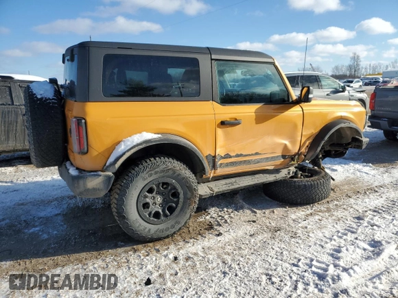 2022 Ford Bronco with VIN 1FMDE5CP7NLB42694, listed as a Copart auction lot 88515645 with 47,503 mi miles and Salvage Title. Bid and sale history available at DreamBid. Image 3.