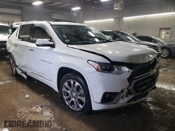 2021 Chevrolet Traverse Premier with VIN 1GNEVKKWXMJ162245, listed as a Copart auction lot 49706945 with 117,580 mi miles and Non Repairable. Bid and sale history available at carsss.com. Image 4.