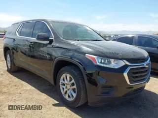 2021 Chevrolet Traverse LS with VIN 1GNERFKW0MJ165988, listed as a IAAI auction lot 42018002 with 72,315 mi miles. Bid and sale history available at carsss.com. Image 1.