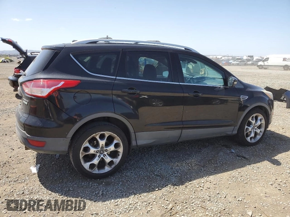 2013 Ford Escape Titanium with VIN 1FMCU0J99DUB46714, listed as a Copart auction lot 51347965 with 186,488 mi miles and Salvage Title. Bid and sale history available at carsss.com. Image 3.