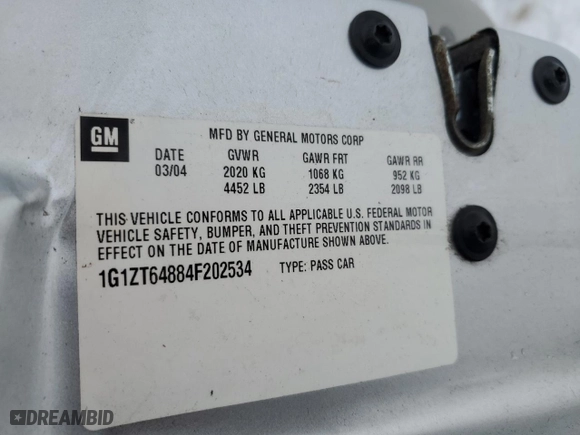 2004 Chevrolet Malibu Maxx LS with VIN 1G1ZT64884F202534, listed as a Copart auction lot 44950505 with 56,322 mi miles and Salvage Title. Bid and sale history available at carsss.com. Image 12.