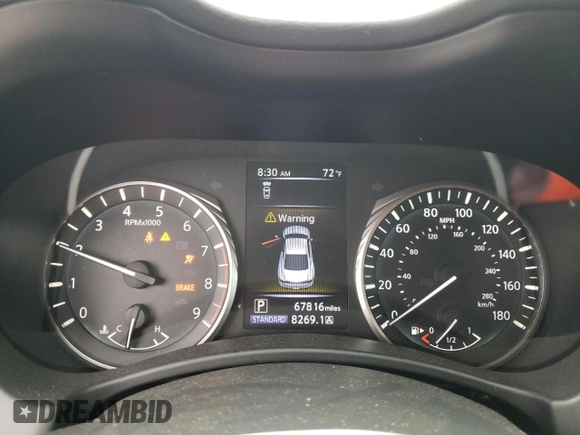 2020 Infiniti Q60 Luxe with VIN JN1EV7EKXLM341156, listed as a Copart auction lot 71984954 with 67,816 mi miles and Salvage Title. Bid and sale history available at carsss.com. Image 9.