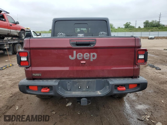 2021 Jeep Gladiator Rubicon with VIN 1C6JJTBG6ML518543, listed as a Copart auction lot 59877365 with 30,537 mi miles and Salvage title. Bid and sale history available at DreamBid. Image 6.
