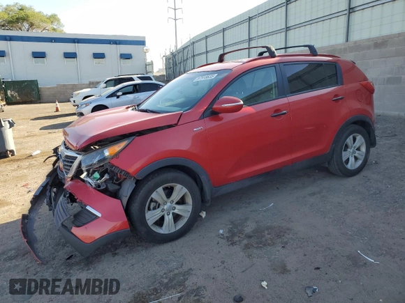 2013 Kia Sportage LX with VIN KNDPBCA26D7400149, listed as a Copart auction lot 57918635 with 66,100 mi miles and Salvage title. Bid and sale history available at DreamBid. Image 1.