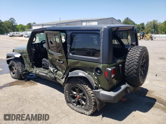 2021 Jeep Wrangler Unlimited Sport z VIN 1C4HJXDG3MW664439, wystawiony jako Copart lot #52171635 z przebiegiem Nie podano mil oraz Szkoda całkowita • Salvage title. Historia ofert i sprzedaży dostępna na DreamBid. Obrazek 2.