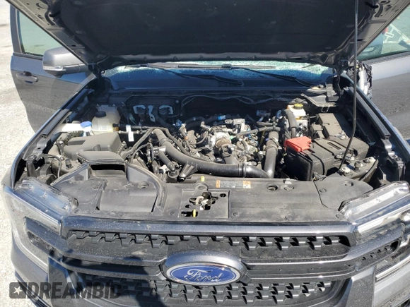 2024 Ford Ranger LARIAT with VIN 1FTER4KP8RLE39889, listed as a Copart auction lot 47591765 with 7,641 mi miles and Salvage Title. Bid and sale history available at carsss.com. Image 12.