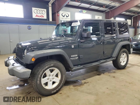 2018 Jeep Wrangler Unlimited Sport S with VIN 1C4HJWDG0JL801098, listed as a Copart auction lot 48181455 with 102,105 mi miles and Clean Title. Bid and sale history available at DreamBid. Image 1.