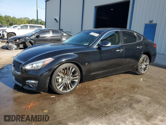 2016 Infiniti Q70 z VIN JN1BY1AP0GM220179, wystawiony jako Copart lot #54129215 z przebiegiem 117 759 mil mil oraz Szkoda całkowita • Salvage title. Historia ofert i sprzedaży dostępna na DreamBid. Obrazek 1.