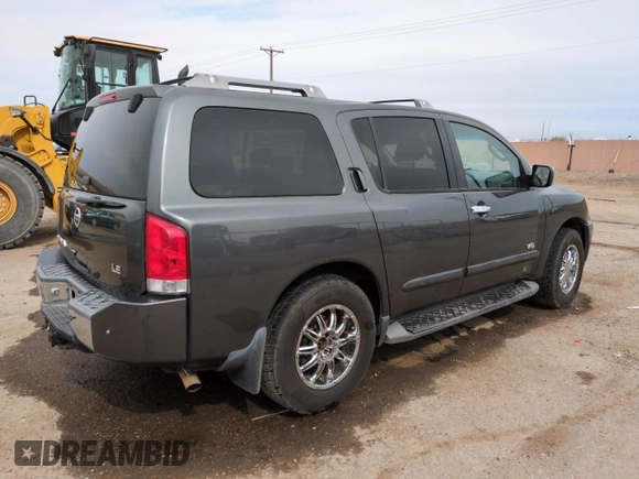 2006 Nissan Armada LE z VIN 5N1AA08B36N724277, wystawiony jako Copart lot #52824475 z przebiegiem 198 892 mil mil oraz Szkoda całkowita • Salvage title. Historia ofert i sprzedaży dostępna na DreamBid. Obrazek 3.