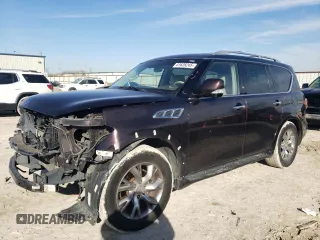 2011 Infiniti QX56 7-passenger with VIN JN8AZ2NF9B9501233, listed as a Copart auction lot 41628245 with 191,962 mi miles and Salvage Title. Bid and sale history available at carsss.com. Image 1.