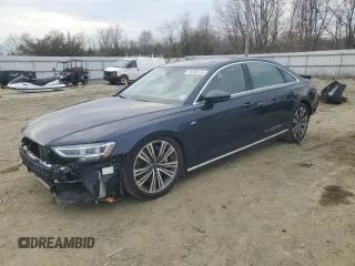 2023 Audi A8 with VIN WAULDAF82PN013573, listed as a Copart auction lot 50366135 with 36,583 mi miles and Salvage Title. Bid and sale history available at carsss.com. Image 1.
