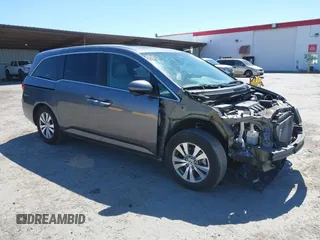 2014 Honda Odyssey EX-L z VIN 5FNRL5H61EB042464, wystawiony jako IAAI lot #42301171 z przebiegiem 117 051 mil mil oraz . Historia ofert i sprzedaży dostępna na DreamBid. Obrazek 1.