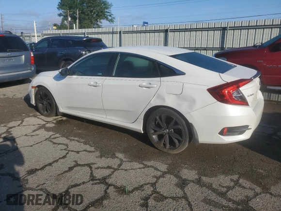 2019 Honda Civic Sport with VIN 19XFC2F86KE005255, listed as a Copart auction lot 56066665 with 60,269 mi miles and Salvage title. Bid and sale history available at DreamBid. Image 2.