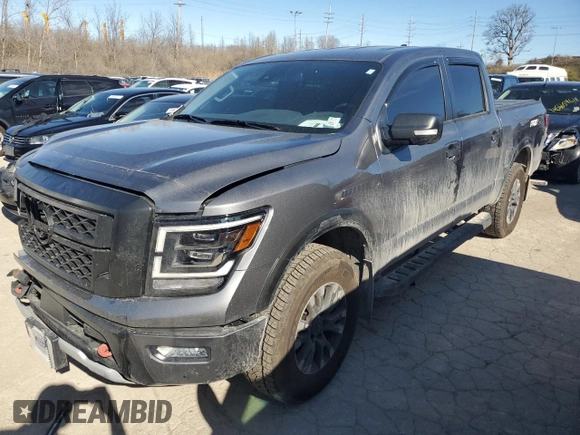 2023 Nissan Titan SV z VIN 1N6AA1ED4PN116721, wystawiony jako Copart lot #45902004 z przebiegiem 7 075 mil mil oraz Szkoda całkowita • Salvage title. Historia ofert i sprzedaży dostępna na DreamBid. Obrazek 1.