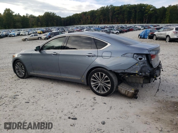 2017 Genesis G80 3.8L with VIN KMHGN4JE0HU191405, listed as a Copart auction lot 72058054 with 130,027 mi miles and Salvage Title. Bid and sale history available at carsss.com. Image 2.