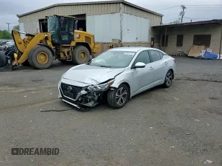 2021 Nissan Sentra SV with VIN 3N1AB8CV6MY288481, listed as a Copart auction lot 59958195 with 33,644 mi miles and Salvage title. Bid and sale history available at DreamBid. Image 14.