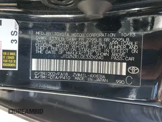 2014 Toyota Prius Two with VIN JTDZN3EU2E3309240, listed as a Copart auction lot 54119195 with 110,932 mi miles and Salvage Title. Bid and sale history available at DreamBid. Image 12.