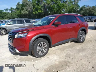 2023 Nissan Pathfinder SL with VIN 5N1DR3CC9PC223804, listed as a Copart auction lot 52073855 with 24,032 mi miles and Salvage title. Bid and sale history available at DreamBid. Image 1.