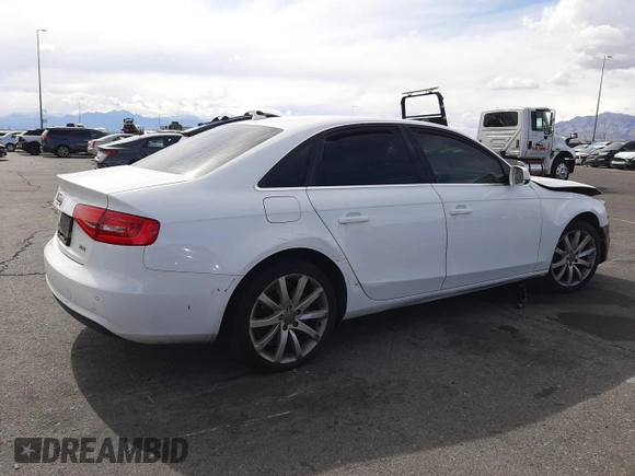 2013 Audi A4 Premium Plus z VIN WAUEFAFL4DN033083, wystawiony jako Copart lot #50030305 z przebiegiem 124 088 mil mil oraz Szkoda całkowita • Salvage title. Historia ofert i sprzedaży dostępna na DreamBid. Obrazek 3.