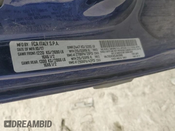 2018 Ram ProMaster City Cargo Tradesman z VIN ZFBERFAB5J6K09198, wystawiony jako Copart lot #50823875 z przebiegiem 79 667 mil mil oraz Szkoda całkowita • Salvage title. Historia ofert i sprzedaży dostępna na DreamBid. Obrazek 12.